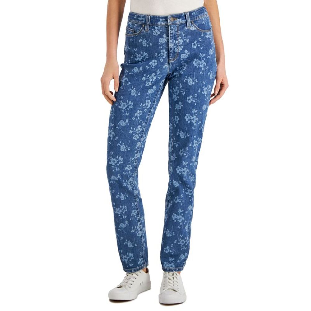 Charter Club Printed Straight Leg Jeans